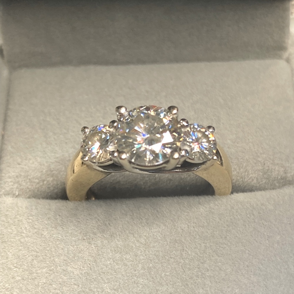 Charles & Colvard 3 cttws Moissanite Ring